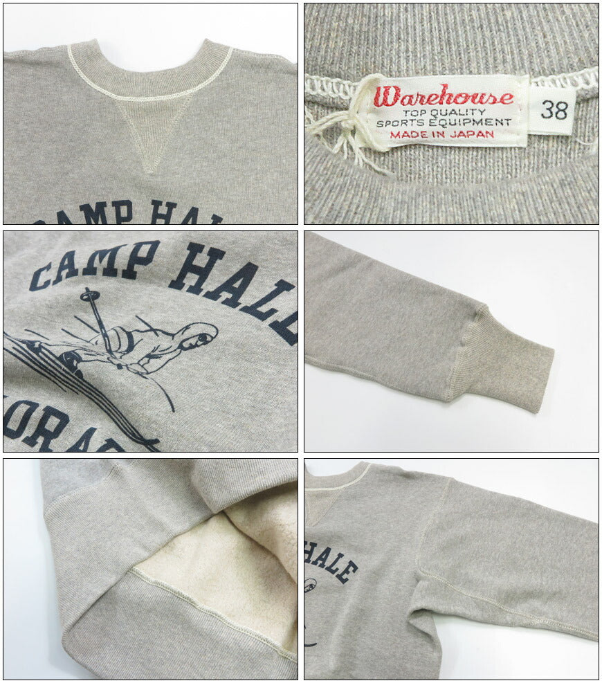 ウェアハウス WAREHOUSE 長袖 セットインフリーダムスリーブ 両V クルーネック スウェット プリント ARMY SKIING Lot.403 【2025年秋冬新作】