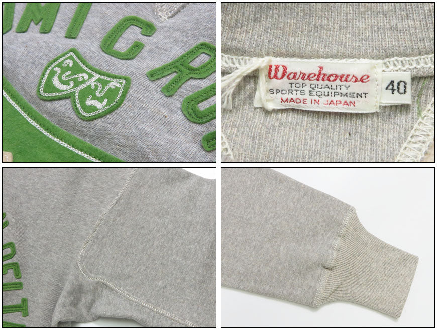 ウェアハウス WAREHOUSE 長袖 セットインフリーダムスリーブ 両V クルーネック スウェット ワッペン SIGMA OMICRON DELTA Lot.403 【2025年秋冬新作】