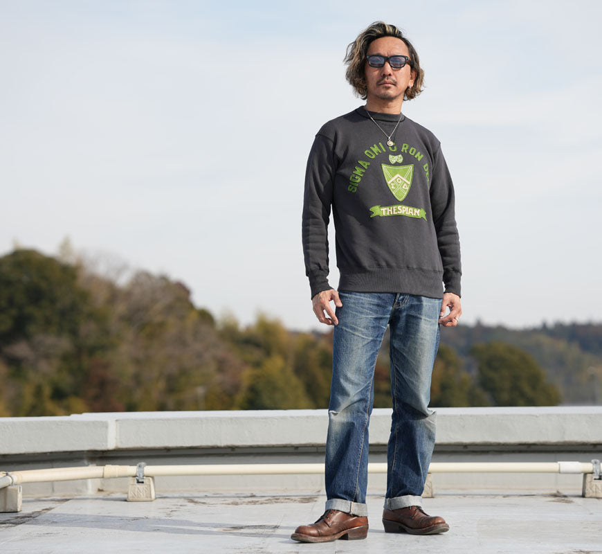 ウェアハウス WAREHOUSE 長袖 セットインフリーダムスリーブ 両V クルーネック スウェット ワッペン SIGMA OMICRON DELTA Lot.403 【2025年秋冬新作】