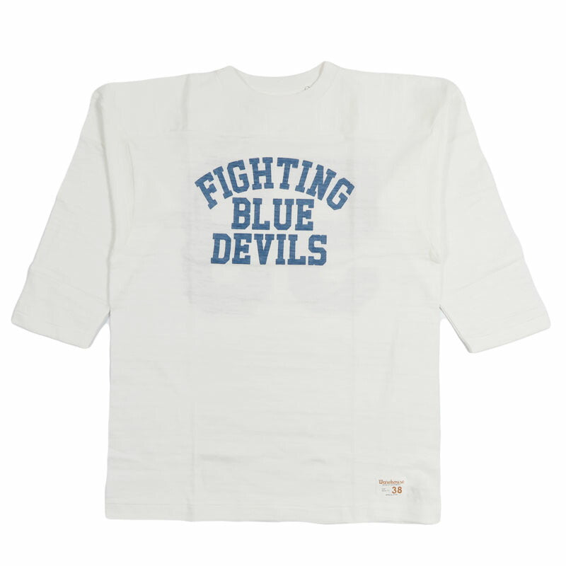 ウェアハウス WAREHOUSE Lot.4063 7分袖 Tシャツ フットボールBLUE DEVILS【2026年春夏新作】