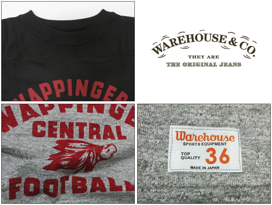 ウェアハウス WAREHOUSE Lot.4063 7分袖 Tシャツ フットボール WAPPINGER【2025年秋冬新作】