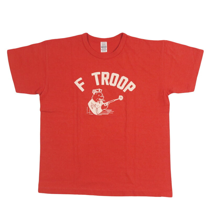 ウェアハウス WAREHOUSE 短袖印花T恤 "F TROOP" 二手货 4064 【2026年春夏新作】