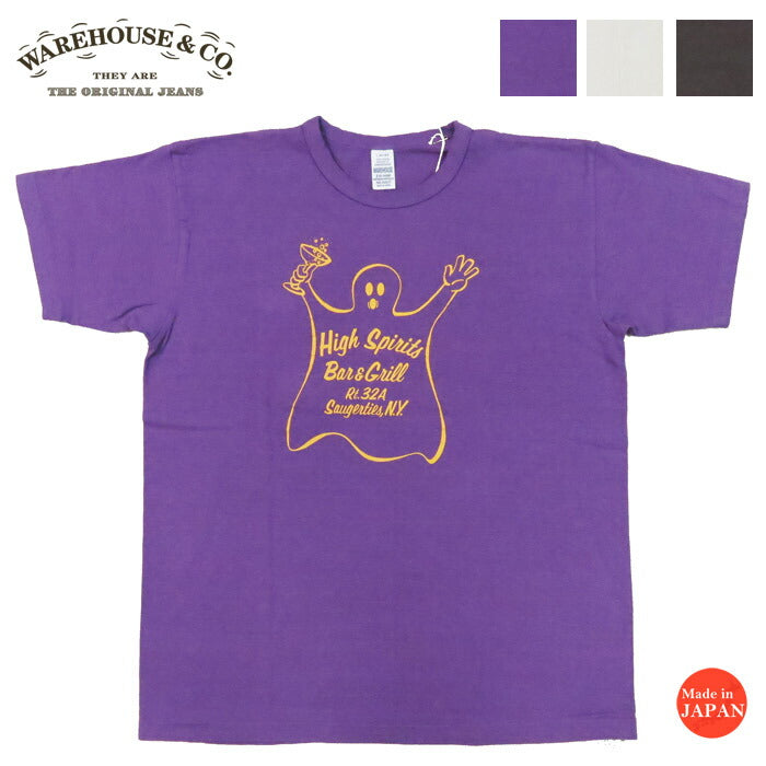 ウェアハウス WAREHOUSE 半袖 プリントTシャツ HIGH SPIRITS 2nd hand セカンドハンド セコハン 4064 【2025年春夏新作】