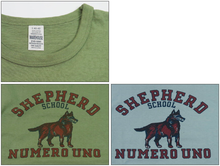 ウェアハウス WAREHOUSE 半袖 プリントTシャツ SHEPHERD 2nd hand セカンドハンド セコハン 4064 【2025年春夏新作】