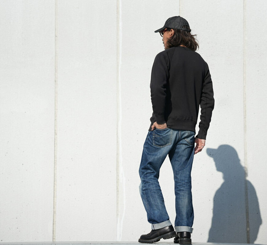 ウェアハウス WAREHOUSE 長袖 ラグランスリーブ  クルーネック スウェット フロッキープリント"MARYSVILL HIGH" Lot.409 【2025年秋冬新作】