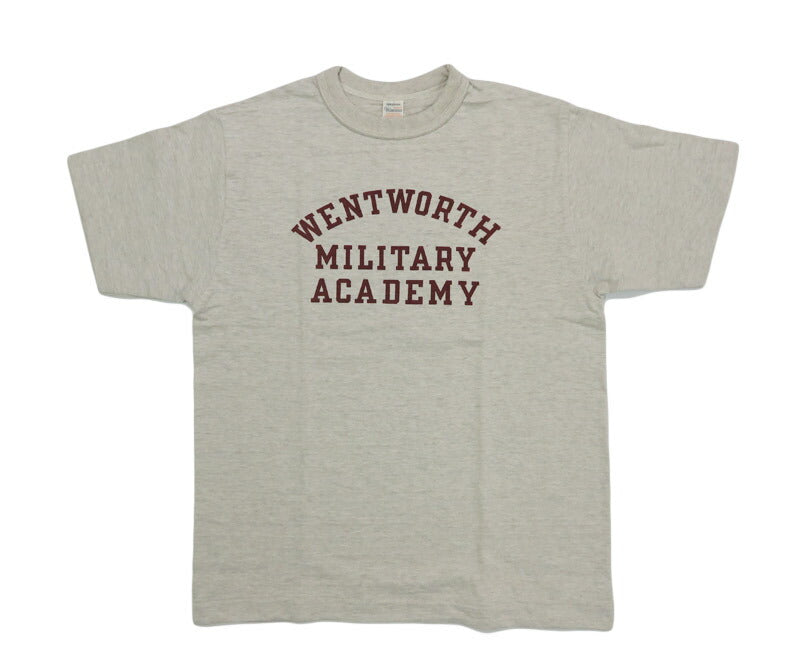 ウェアハウス WAREHOUSE プリント 半袖 Tシャツ MILITARY ACADEMY シャドーボーダー ローゲージ編み WH4601【2025年春夏新作】