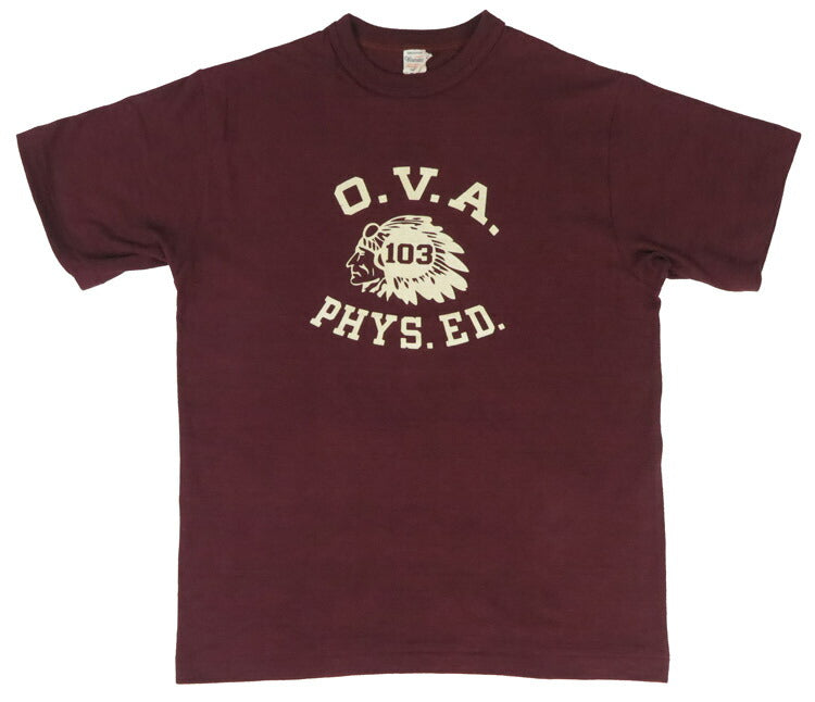 ウェアハウス WAREHOUSE フロッキープリント 半袖 Tシャツ O.V.A シャドーボーダー ローゲージ編み WH4601【2025年春夏新作】