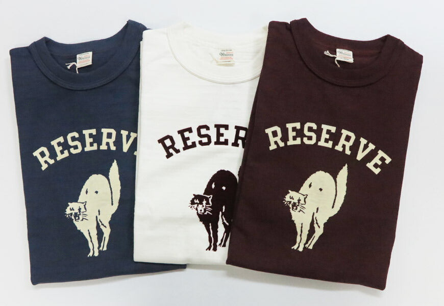 ウェアハウス WAREHOUSE フロッキープリント 半袖 Tシャツ RESERVE シャドーボーダー ローゲージ編み WH4601【2025年秋冬新作】