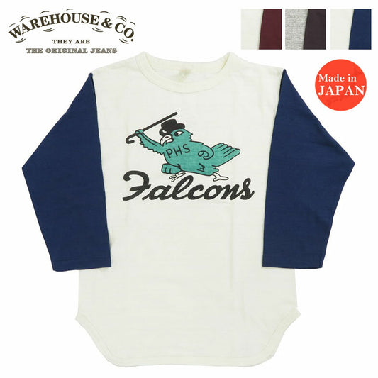 ウェアハウス WAREHOUSE 7分袖 Tシャツ ベースボール FALCONS WH4800【2024-25年秋冬新作】