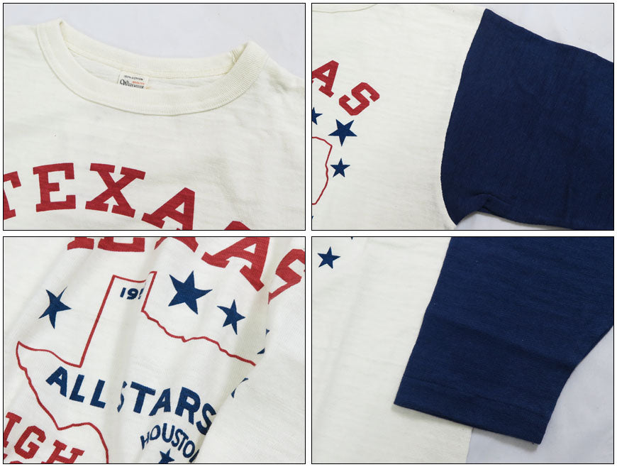 ウェアハウス WAREHOUSE 7分袖 Tシャツ ベースボール TEXAS WH4800【2024-25年秋冬新作】