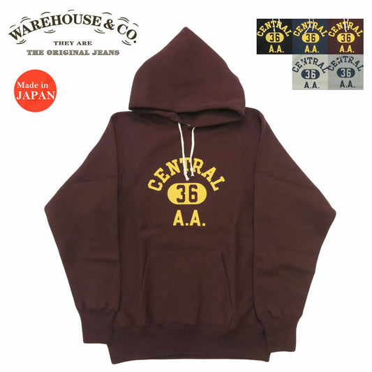 ウェアハウス WAREHOUSE プルオーバー スウェット フード パーカー リバーススタイル 吊り裏起毛