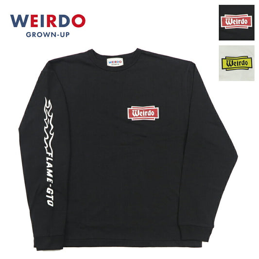 WEIRDO ウィアード 長袖 バインダ-ーネック Tシャツ FLAME GLAD HAND グラッドハンド WRD-24-AW-12【2024-25年秋冬新作】