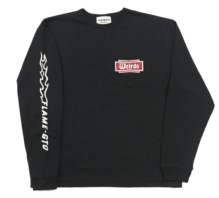WEIRDO ウィアード 長袖 バインダ-ーネック Tシャツ FLAME GLAD HAND グラッドハンド WRD-24-AW-12【2024-25年秋冬新作】