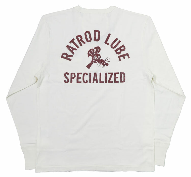 WEIRDO ウィアード 長袖 ヘンリーネック Tシャツ 胸ポケット 天竺生地 ”RATROD LUBE” GLAD HAND グラッドハンド WRD-24-AW-14【2024-25年秋冬新作】