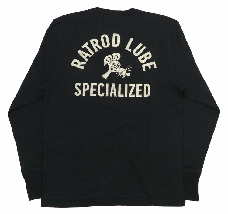 WEIRDO ウィアード 長袖 ヘンリーネック Tシャツ 胸ポケット 天竺生地 ”RATROD LUBE” GLAD HAND グラッドハンド WRD-24-AW-14【2024-25年秋冬新作】