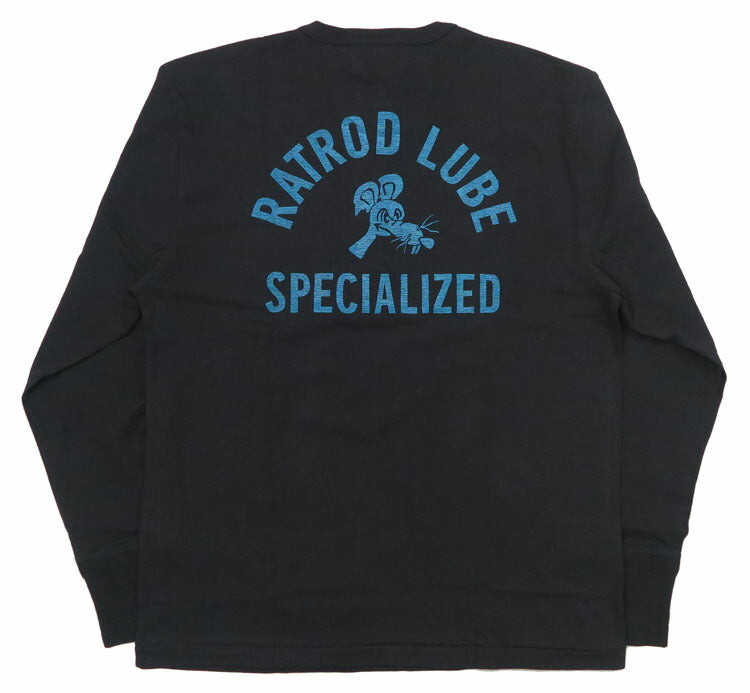 WEIRDO ウィアード 長袖 ヘンリーネック Tシャツ 胸ポケット 天竺生地 ”RATROD LUBE” GLAD HAND グラッドハンド WRD-24-AW-14【2024-25年秋冬新作】