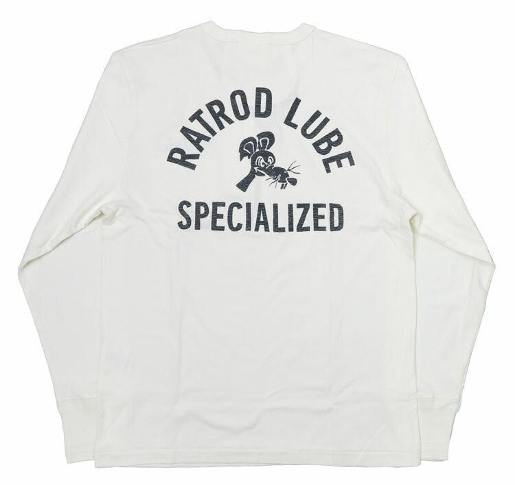 WEIRDO ウィアード 長袖 ヘンリーネック Tシャツ 胸ポケット 天竺生地 ”RATROD LUBE” GLAD HAND グラッドハンド WRD-24-AW-14【2024-25年秋冬新作】