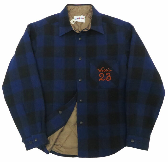 WEIRDO ウィアード キルティング チェック シャツ ジャケット グラッドハンド GLAD HAND WRD5307 【2025年秋冬新作】 WEIRDO ウィアード キルティング チェック シャツ ジャケット グラッド