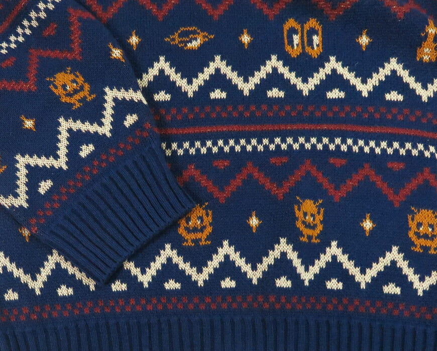 WEIRDO ウィアード コットンジャガードニット クルーネック セーター LOOK INVADING WRD5310 GLAD HAND グラッドハンド 【2025年秋冬新作】