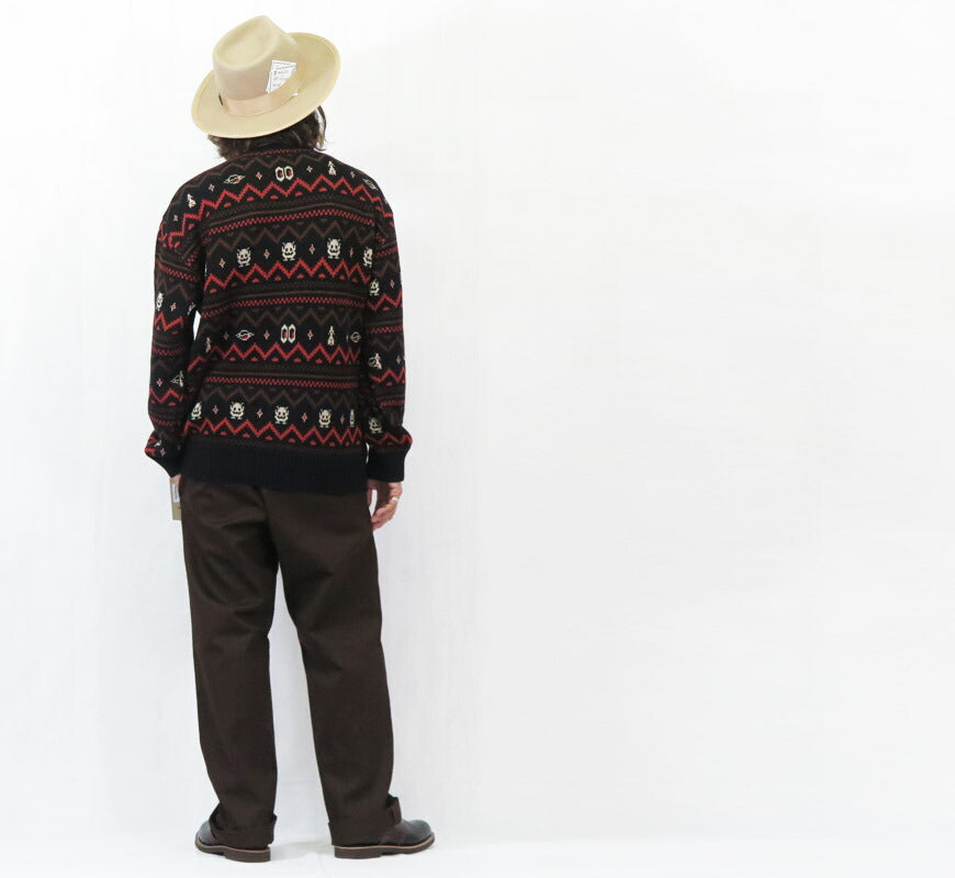 WEIRDO ウィアード コットンジャガードニット クルーネック セーター LOOK INVADING WRD5310 GLAD HAND グラッドハンド 【2025年秋冬新作】