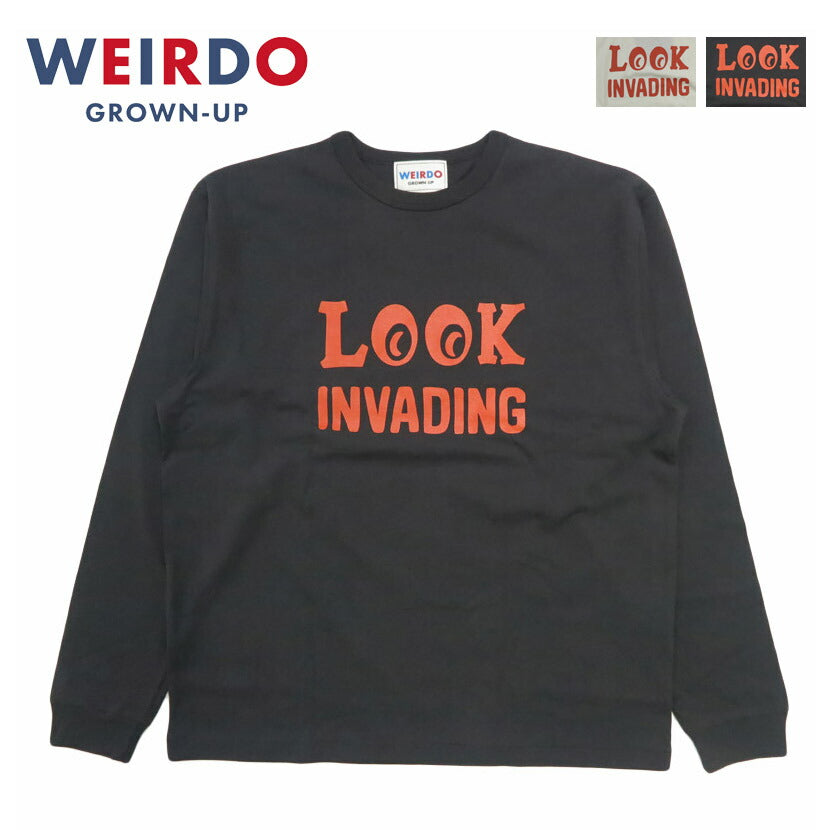 WEIRDO ウィアード グラッドハンド 長袖 クルーネック Tシャツ LOOK INVADING - L/S T-SHIRTS WRD5311 【2025年秋冬新作】