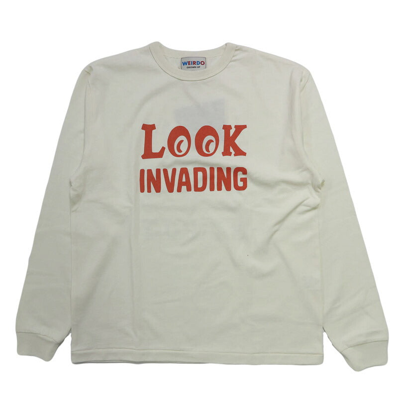 WEIRDO ウィアード グラッドハンド 長袖 クルーネック Tシャツ LOOK INVADING - L/S T-SHIRTS WRD5311 【2025年秋冬新作】