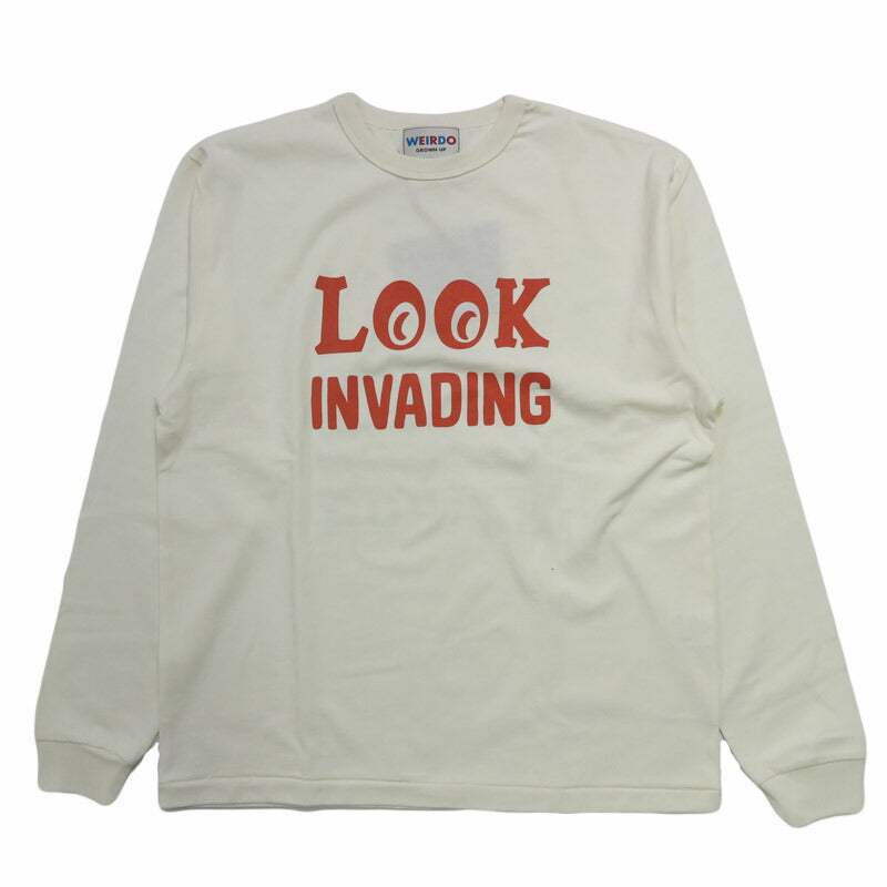 WEIRDO ウィアード グラッドハンド 長袖 クルーネック Tシャツ LOOK INVADING - L/S T-SHIRTS WRD5311 【2025年秋冬新作】
