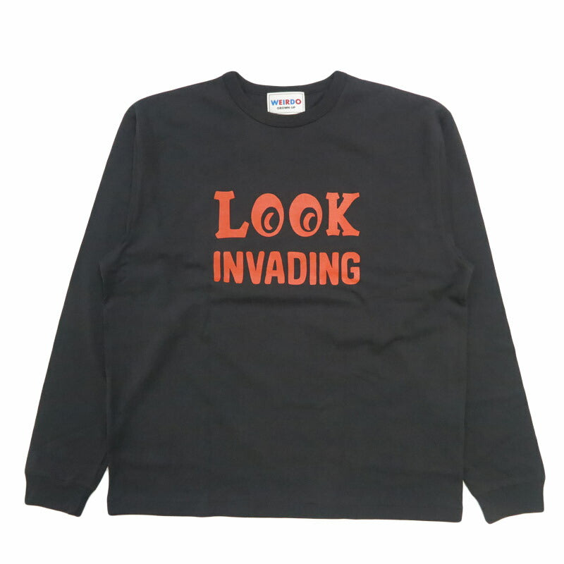 WEIRDO ウィアード グラッドハンド 長袖 クルーネック Tシャツ LOOK INVADING - L/S T-SHIRTS WRD5311 【2025年秋冬新作】
