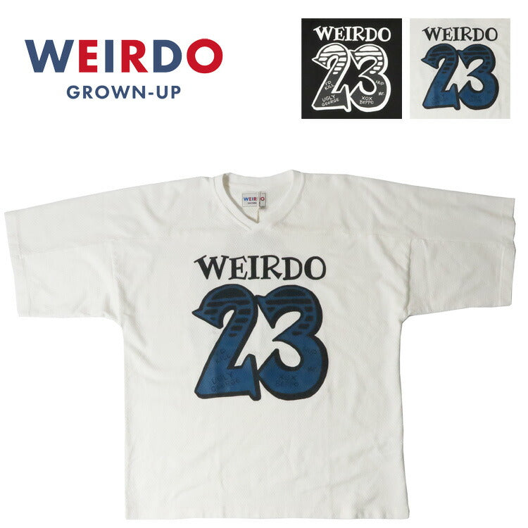 WEIRDO 위어드 반팔 코튼 메쉬 저지 풋볼 티셔츠 HEY HEY 23 GLAD HAND 글래드 핸드 WRD6122 [2026년 봄/여름 신작]