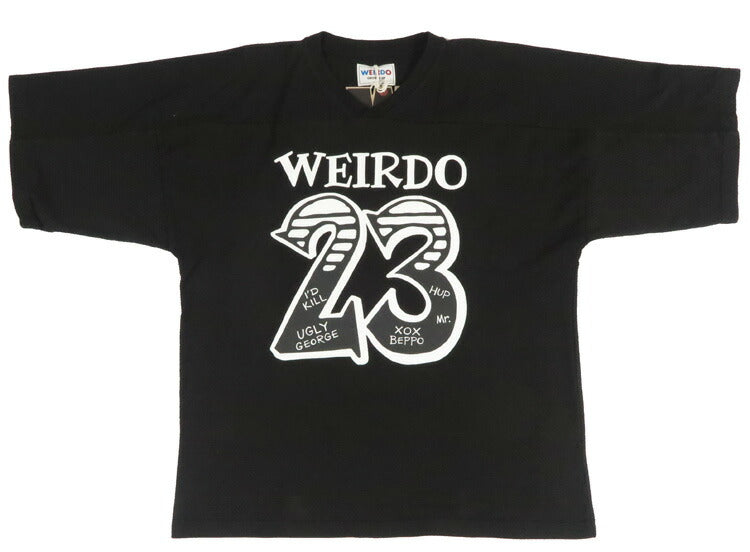 WEIRDO 위어드 반팔 코튼 메쉬 저지 풋볼 티셔츠 HEY HEY 23 GLAD HAND 글래드 핸드 WRD6122 [2026년 봄/여름 신작]