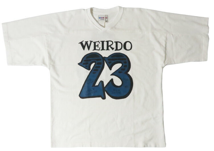 WEIRDO 위어드 반팔 코튼 메쉬 저지 풋볼 티셔츠 HEY HEY 23 GLAD HAND 글래드 핸드 WRD6122 [2026년 봄/여름 신작]