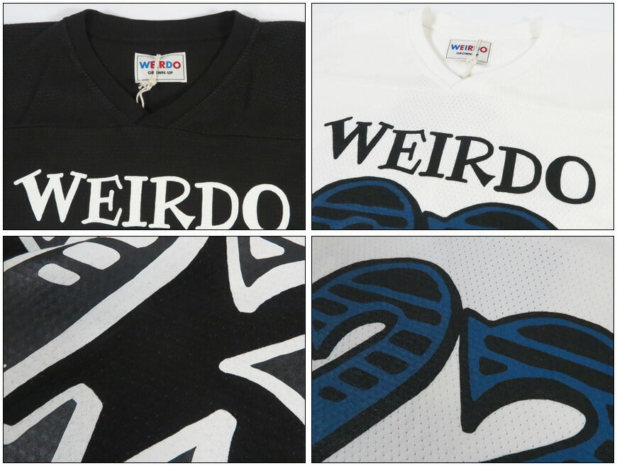 WEIRDO 위어드 반팔 코튼 메쉬 저지 풋볼 티셔츠 HEY HEY 23 GLAD HAND 글래드 핸드 WRD6122 [2026년 봄/여름 신작]
