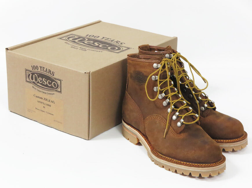 WESCO ウエスコ 日本限定 トレッキングブーツ ZIGZAG シナモンデスペラード ワックスドレザー #100ビブラムハニーソール 【2025年秋冬新作】