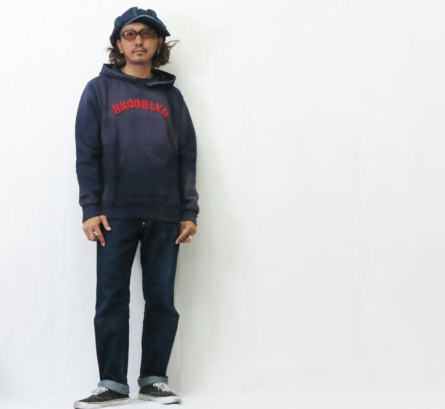 WHITES VILLE ホワイツビル 後付けフード プルオーバー スウェット パーカー ユーズド加工モデル フェルトワッペン BROOKLYN WV69583 【2025年秋冬新作】