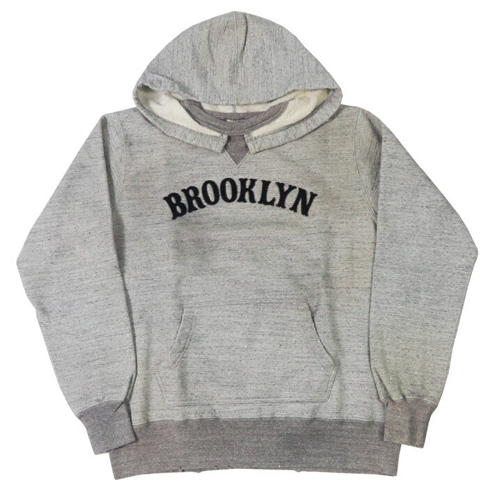 WHITES VILLE ホワイツビル 後付けフード プルオーバー スウェット パーカー ユーズド加工モデル フェルトワッペン BROOKLYN WV69583 【2025年秋冬新作】