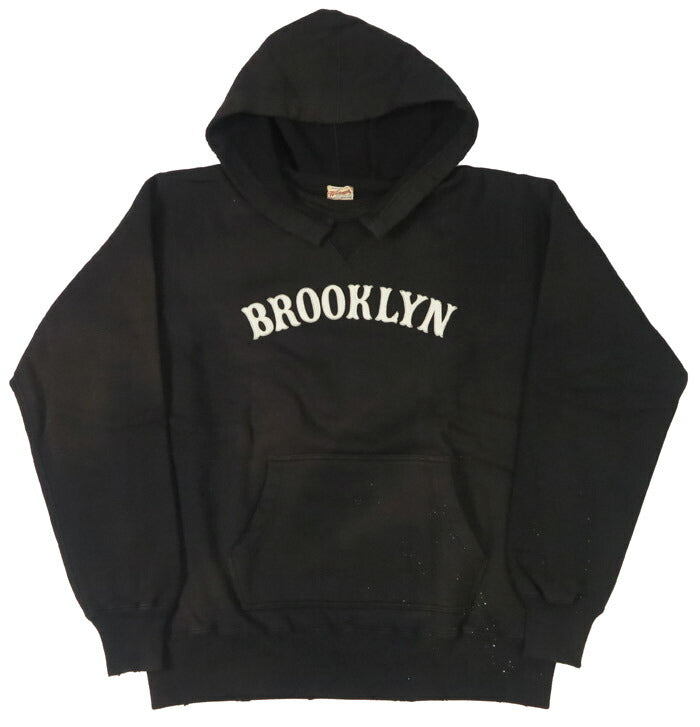 WHITES VILLE ホワイツビル 後付けフード プルオーバー スウェット パーカー ユーズド加工モデル フェルトワッペン BROOKLYN WV69583 【2025年秋冬新作】