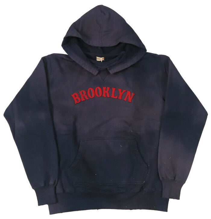 WHITES VILLE ホワイツビル 後付けフード プルオーバー スウェット パーカー ユーズド加工モデル フェルトワッペン BROOKLYN WV69583 【2025年秋冬新作】