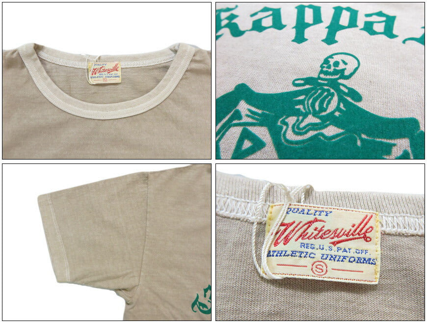 WHITES VILLE ホワイツビル 半袖 クルーネック Tau Kappa Epsilon ピグメントダイ Tシャツ WV79532 【2025年春夏新作】