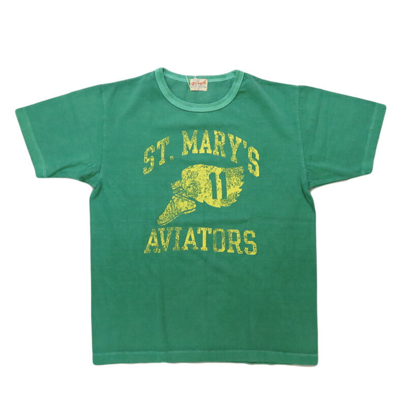 WHITES VILLE ホワイツビル 半袖 クルーネック St. Mary’s Aviatorsピグメントダイ Tシャツ WV79533 【2025年春夏新作】