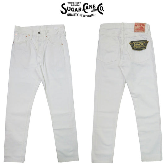 SUGAR CANE シュガーケーン 12oz ホワイトデニム スリムテーパード ジーンズ SC42375A